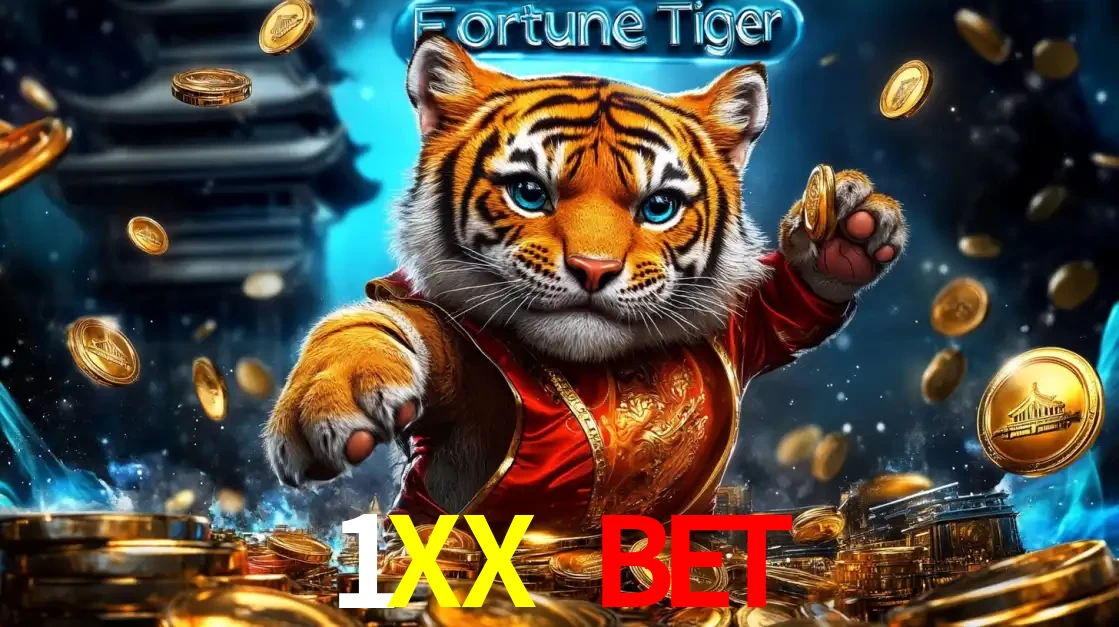 Imagem promocional do jogo de slot Fortune Tiger, com um tigre majestoso em traje tradicional cercado por uma fortuna em moedas de ouro, disponível agora no cassino 1XX BET.